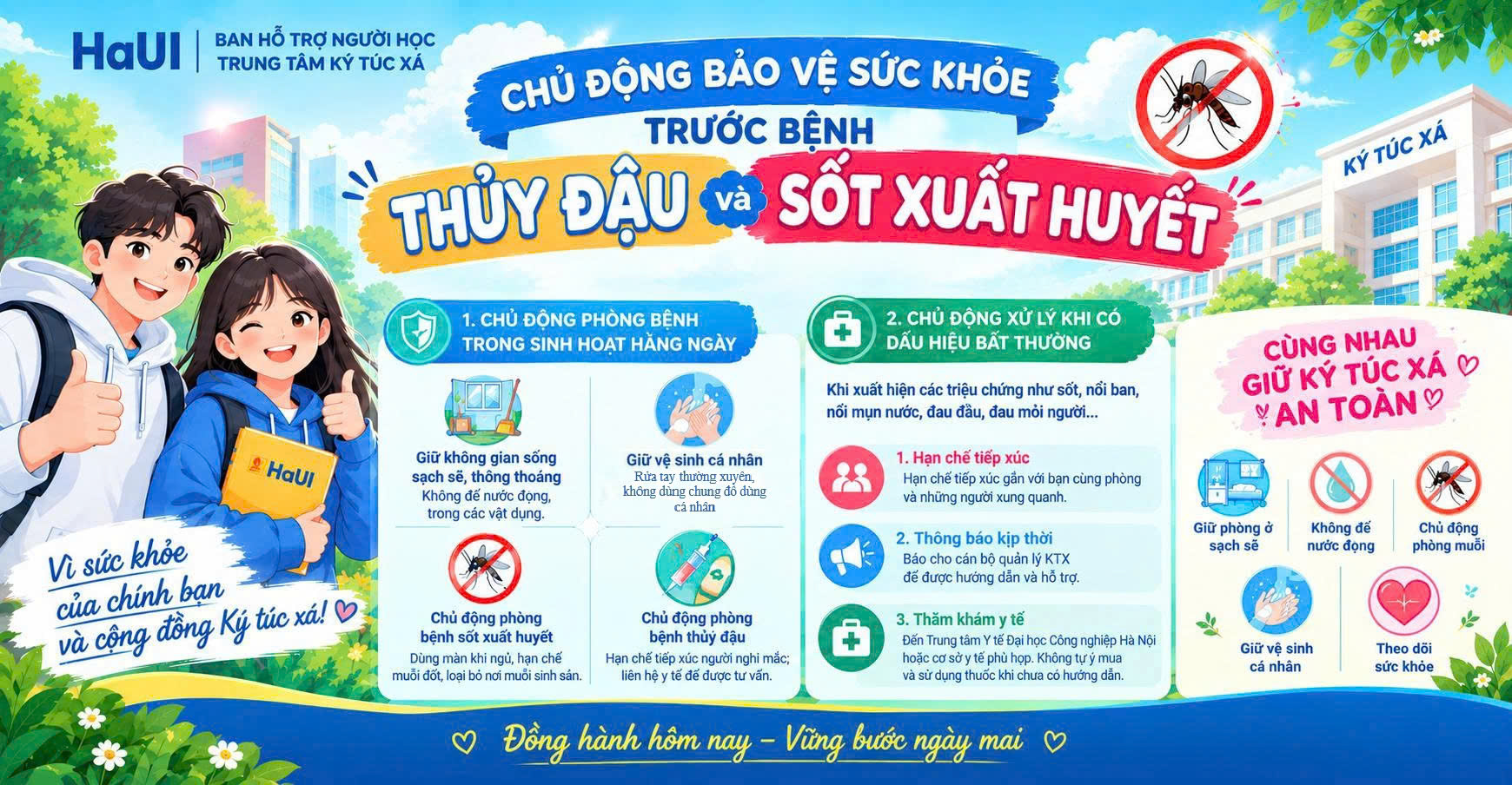 CHỦ ĐỘNG BẢO VỆ SỨC KHỎE: PHÒNG, CHỐNG BỆNH THỦY ĐẬU VÀ SỐT XUẤT HUYẾT
