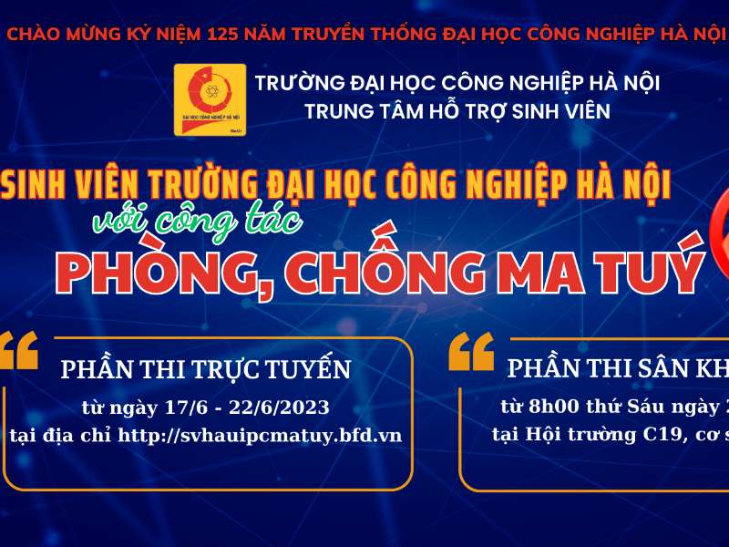 Thông báo tổ chức chương trình "Sinh viên ĐHCNHN với công tác phòng, chống ma túy"